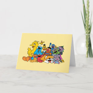 Tarjeta Barrio Sésamo   Cumpleaños feliz de Sesame Pals