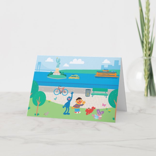 Tarjeta Barrio Sésamo | Escena de la isla de los gobernado (Anverso)