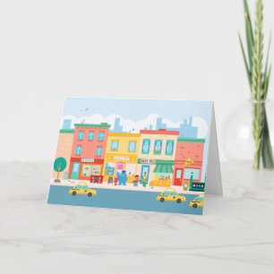 Tarjeta Barrio Sésamo   Escena de Plaza Sésamo