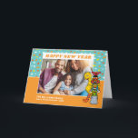 Tarjeta Barrio Sésamo | Feliz Año Nuevo<br><div class="desc">Celebra la temporada con esta linda tarjeta de Año Nuevo Sesame Street Happy. Personaliza con foto,  nombres y año!</div>
