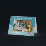 Tarjeta Barrio Sésamo | Feliz Hanukkah<br><div class="desc">Celebra la temporada con esta linda tarjeta Hanukkah de Plaza Sésamo. ¡Personaliza con fotos y nombres!</div>