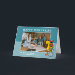 Tarjeta Barrio Sésamo | Feliz Hanukkah<br><div class="desc">Celebra la temporada con esta linda tarjeta Hanukkah de Plaza Sésamo. ¡Personaliza con fotos y nombres!</div>