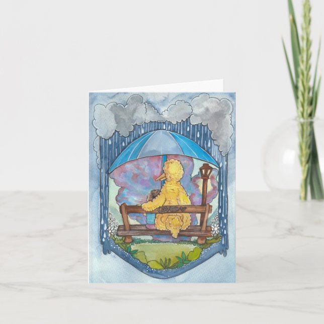 Tarjeta Barrio Sésamo | Pájaro grande - Amado (Anverso)