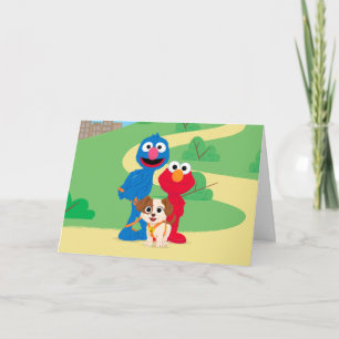 Tarjeta Barrio Sésamo   Tango con Grover y Elmo