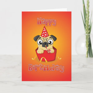 Tarjeta barro amasado - caja - feliz cumpleaños