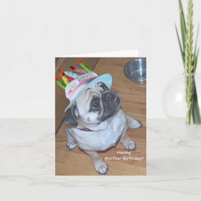Tarjeta Barro amasado en un gorra del cumpleaños (Anverso)