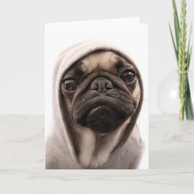 Tarjeta Barro amasado en una sudadera con capucha (Anverso)