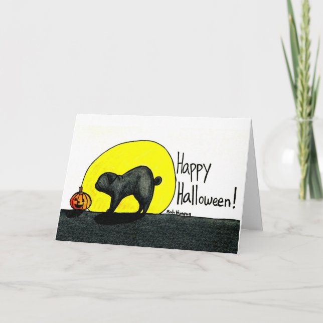Tarjeta Barro amasado negro Halloween (Anverso)