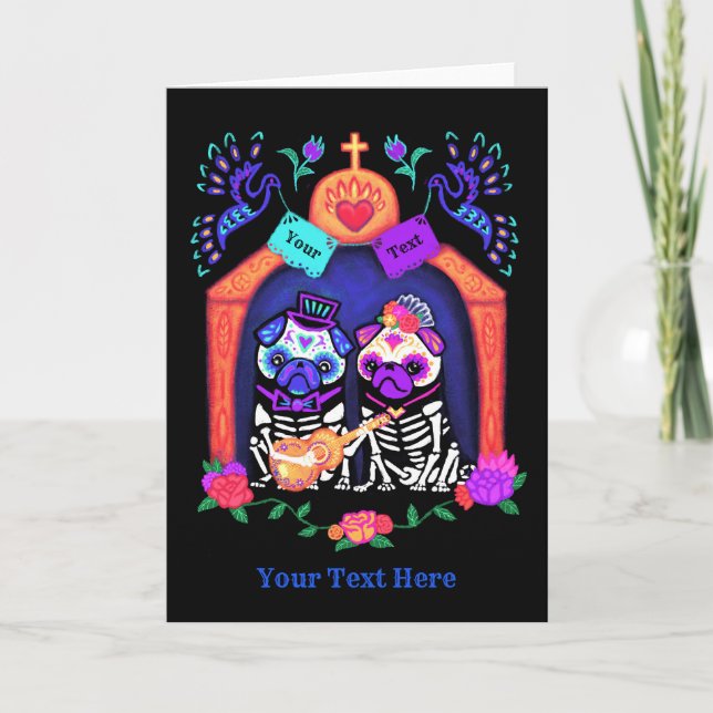 Tarjeta barros amasados del cráneo del azúcar (Anverso)