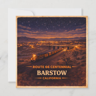 Tarjeta Barstow Centenario Tren Desierto Glow