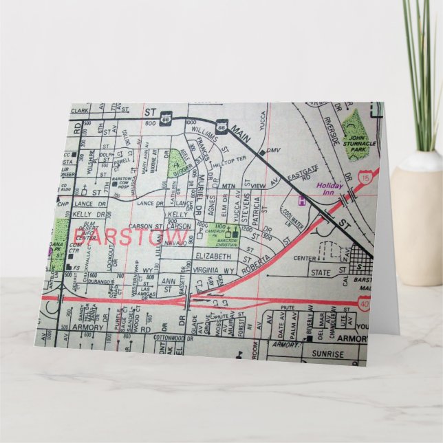 Tarjeta Barstow, Mapa de cosecha de CA (Anverso)