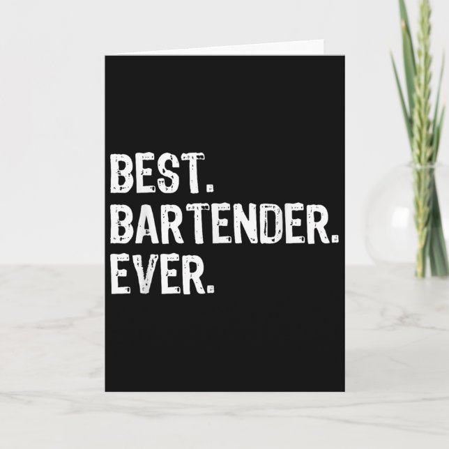 Tarjeta Bartender Ever Bartending Funny Gift Christmas  (Anverso)