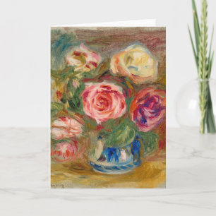 Tarjeta Base de Rosas   Renoir