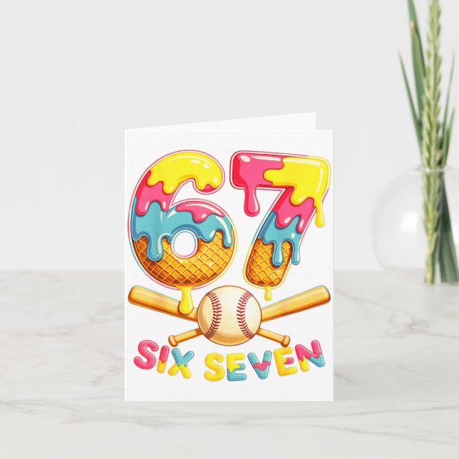 Tarjeta Baseball Drip Ice Cream Number 67 Player Lifestyle (Anverso)