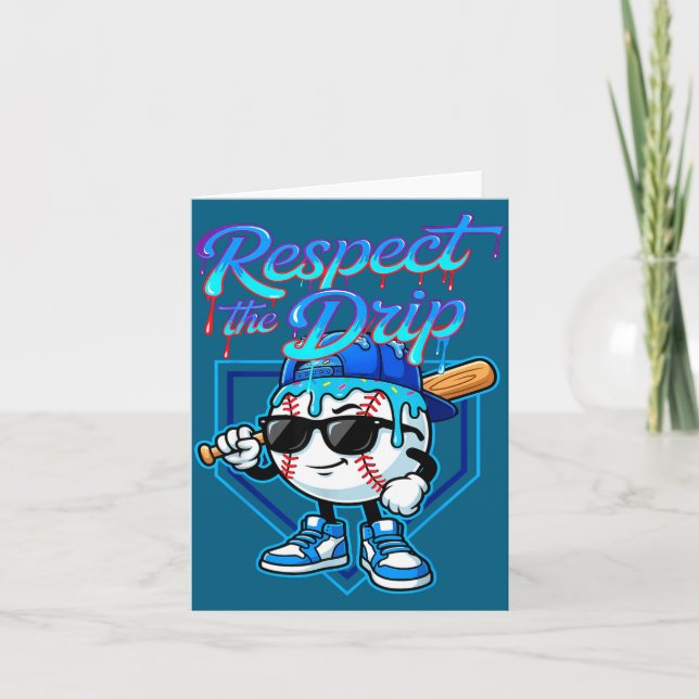 Tarjeta Baseball Drip Ice Cream Respect The Drip Home Plat (Anverso)