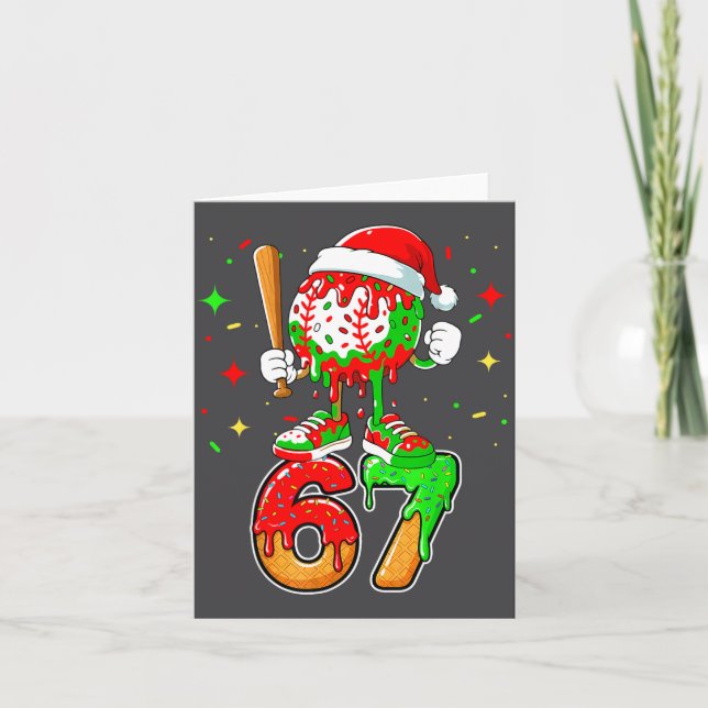 Tarjeta Baseball Drip Number 67 Meme Ice Cream Dripng Chri (Anverso)