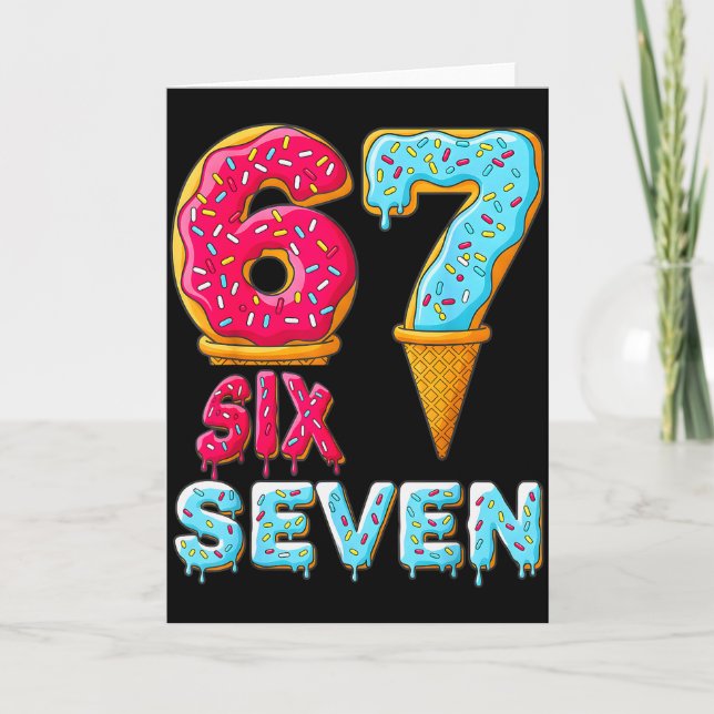 Tarjeta Baseball Drip Number 67 Player 67 Meme Ice Cream D (Anverso)