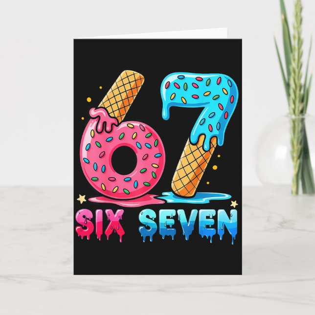 Tarjeta Baseball Drip Number 67 Player Or 67th Birthday  (Anverso)