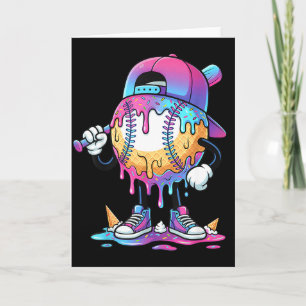 Tarjeta Baseball Helado Goteo Meme Bate Niños Deportes Gen