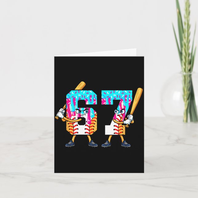 Tarjeta Baseball Ice Cream 67 Six Seven Cool Player 6 7 Dr (Anverso)
