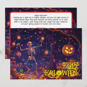 Tarjeta Bash de Halloween para huesos de Boo-gee