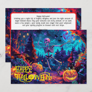 Tarjeta Bash de Halloween para huesos de Boo-gee