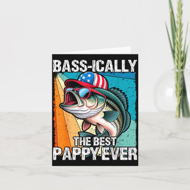 Tarjeta Básicamente el papá siempre divertido pesca de lub (Anverso)