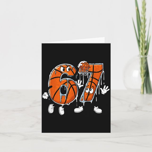 Tarjeta Basketball 67 Six Seven Cool Meme 6 7 Funny Drip N (Anverso)