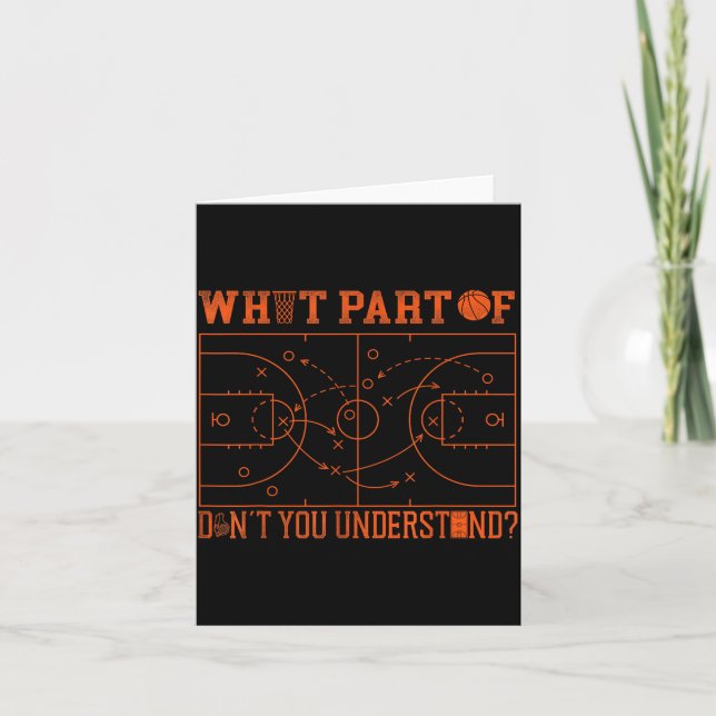 Tarjeta Basketball Bball What Part Of Don't You Understand (Anverso)