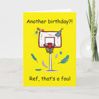 Tarjeta Basketball Birthday Foul Called Celebration