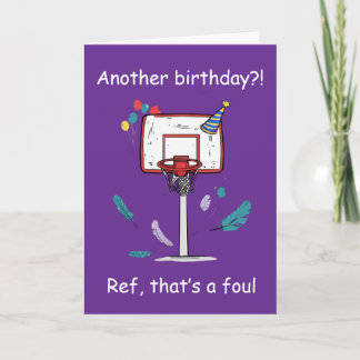 Tarjeta Basketball Birthday Foul Called Celebration