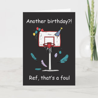 Tarjeta Basketball Birthday Foul Called Celebration