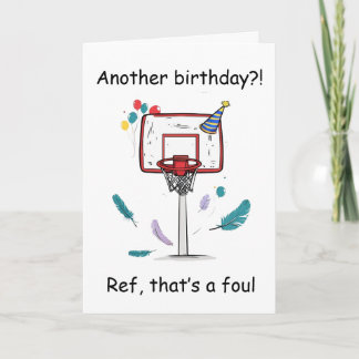 Tarjeta Basketball Birthday Foul Called Celebration