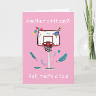 Tarjeta Basketball Birthday Foul Called Celebration