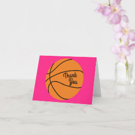 Tarjeta Básquetbol Deportes fiesta de cumpleaños rosado Gr