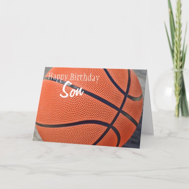 Tarjeta Básquetbol feliz cumpleaños Son (Anverso)