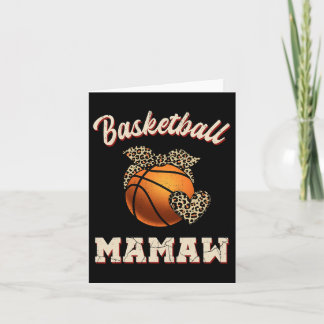 Tarjeta Básquetbol Mamaw Bandana Leopard Heart Fans Madre