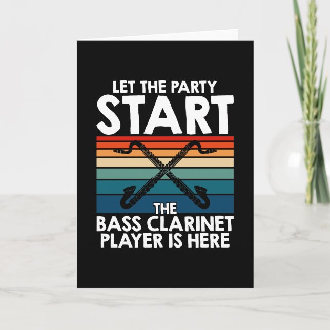 Tarjeta Bass Clarinetist Bass Clarinet (Anverso)
