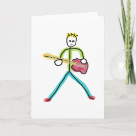Tarjeta Bass Guitar Stickman