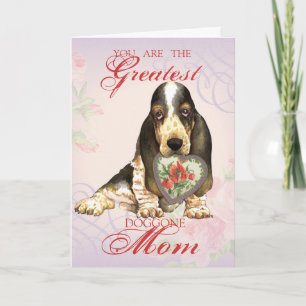 Tarjeta Basset Hound Heart Mom