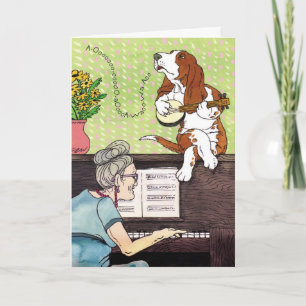 Tarjeta Basset Hound - Howling Cumpleaños