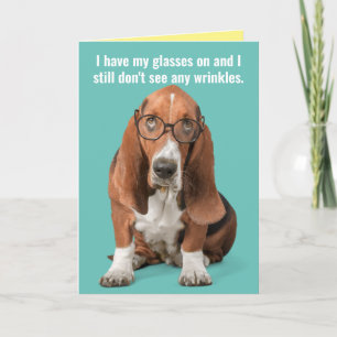 Tarjeta Basset Hound No Wrinkles Cumpleaños Complementario