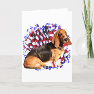 Tarjeta Basset Hound Patriot