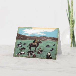 Tarjeta Basset Round-up ~ Beecher