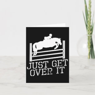 Tarjeta Basta Con Saltar La Cita Ecuestre Jumping Horsebac