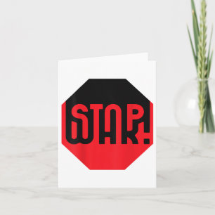 Tarjeta ¡Basta de guerra! Diseño único contra la guerra pa