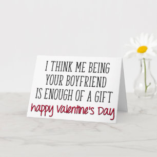 Tarjeta Basta De Un Regalo, Divertido El día de San Valent