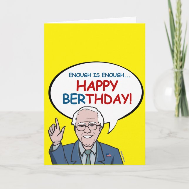 Tarjeta Basta ya: Feliz Berthday (Anverso)