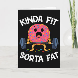 Tarjeta Bastante en forma algo gordo - divertido gimnasio 