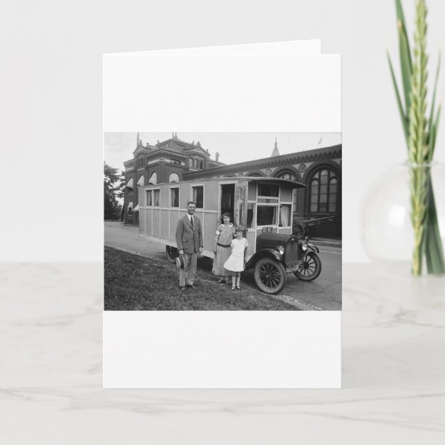 Tarjeta Bastante probablemente el primer hogar móvil de la (Anverso)